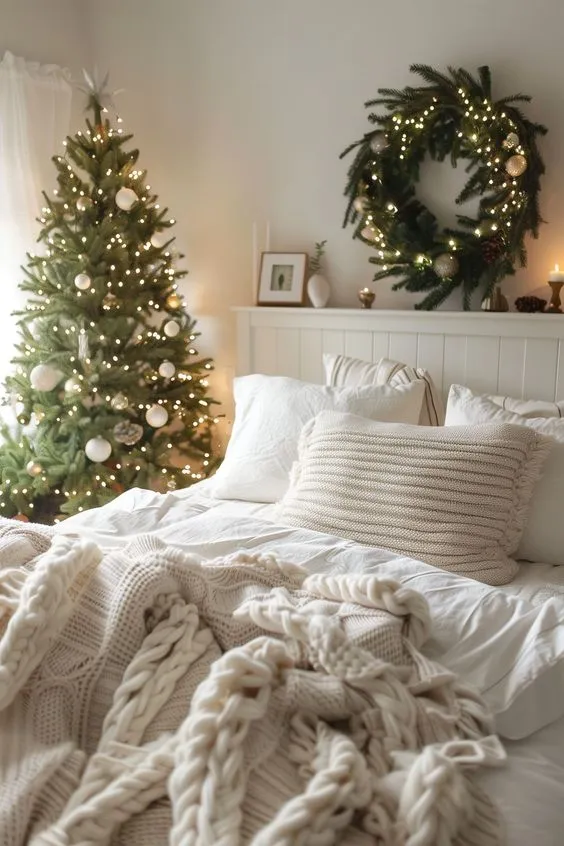 Light up your space with our Christmas bedroom decor ideas | Gathered