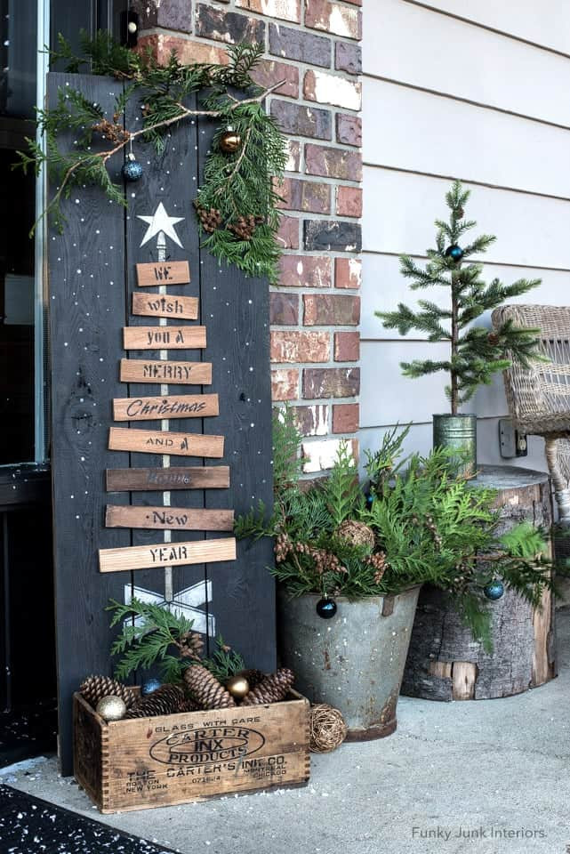 Rustic Farmhouse Wooden Christmas Tree Sign — Christmas Crafts for Adults