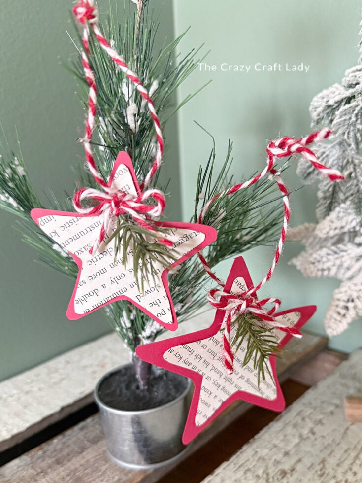 Book Page Star Ornaments Craft — Christmas Crafts for Adults